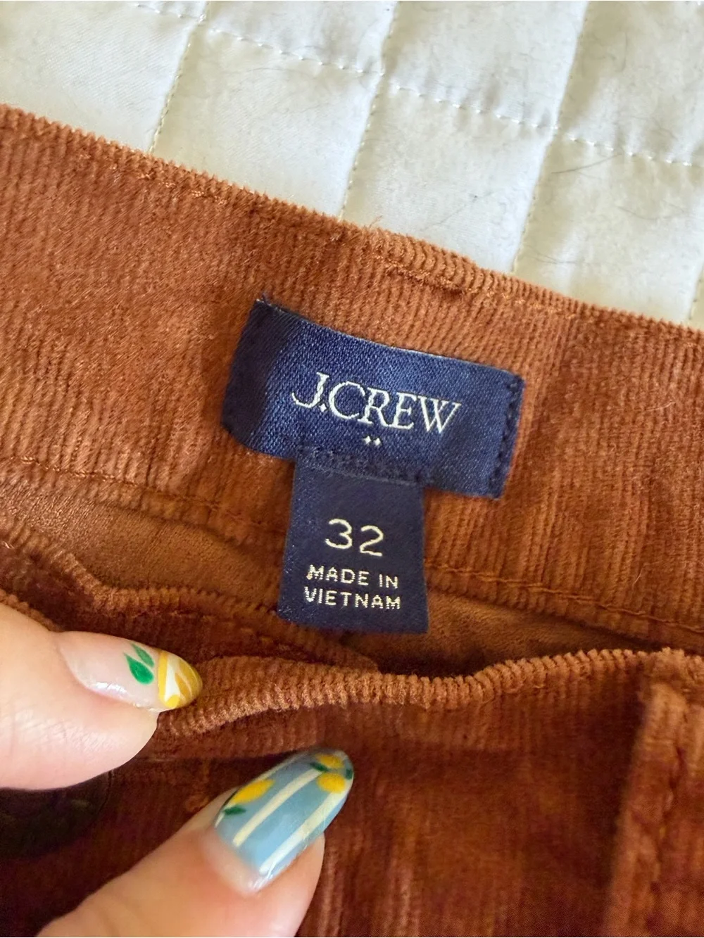 J. Crew Women’s Corduroy Pants — Rust Brown